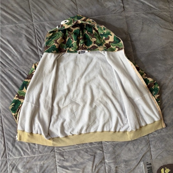 Bape Green Camo Zip-Up Sweater - Picture 2 of 11